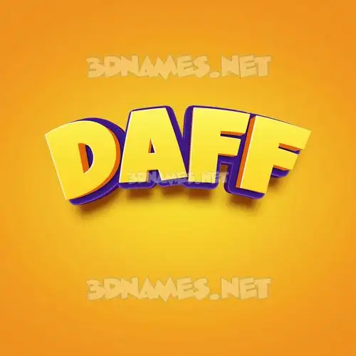 daff in Orange Toon style - 3D name wallpaper daff in Orange Toon style - 3D name wallpaper