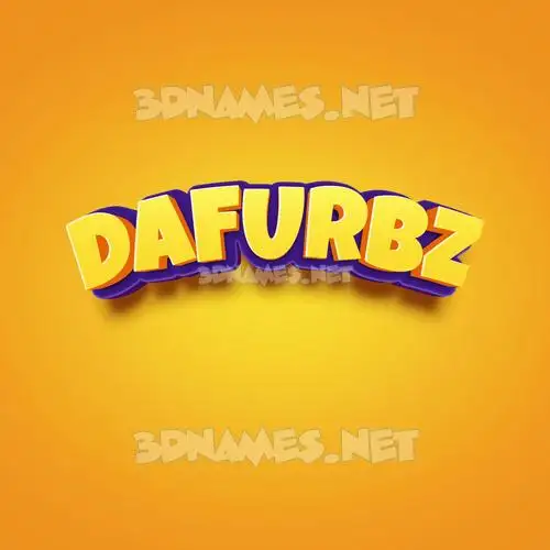 dafurbz in Orange Toon style - 3D name wallpaper dafurbz in Orange Toon style - 3D name wallpaper
