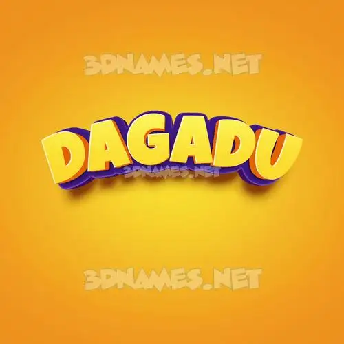 dagadu in Orange Toon style - 3D name wallpaper dagadu in Orange Toon style - 3D name wallpaper