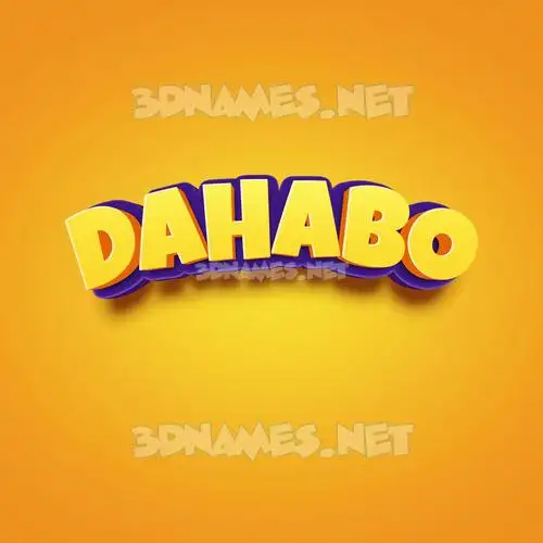 dahabo in Orange Toon style - 3D name wallpaper dahabo in Orange Toon style - 3D name wallpaper