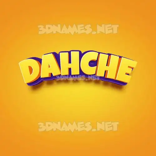 dahche in Orange Toon style - 3D name wallpaper dahche in Orange Toon style - 3D name wallpaper