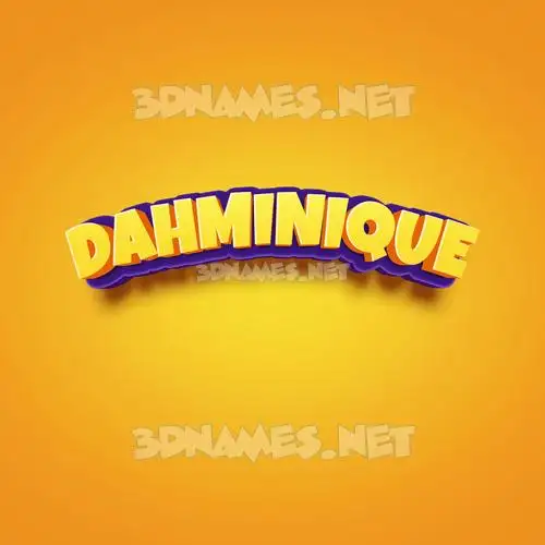 dahminique in Orange Toon style - 3D name wallpaper dahminique in Orange Toon style - 3D name wallpaper