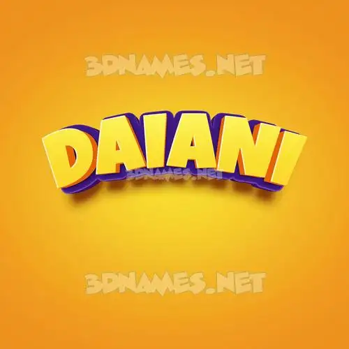 daiani in Orange Toon style - 3D name wallpaper daiani in Orange Toon style - 3D name wallpaper