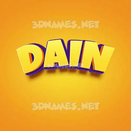 dain in Orange Toon style - 3D name wallpaper dain in Orange Toon style - 3D name wallpaper