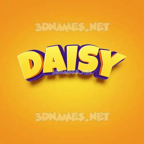 daisy in Orange Toon style - 3D name wallpaper