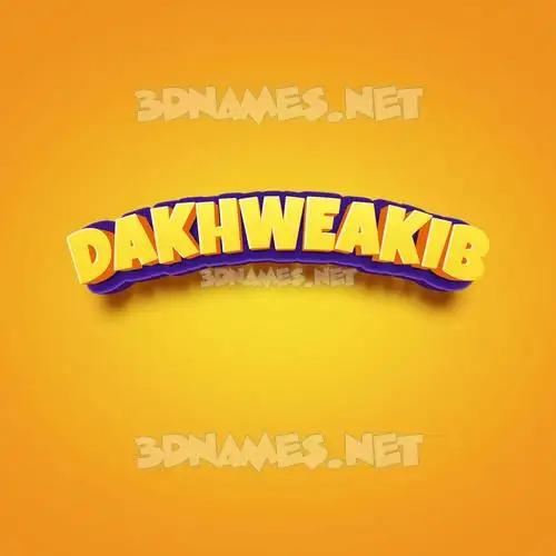 dakhweakib in Orange Toon style - 3D name wallpaper dakhweakib in Orange Toon style - 3D name wallpaper