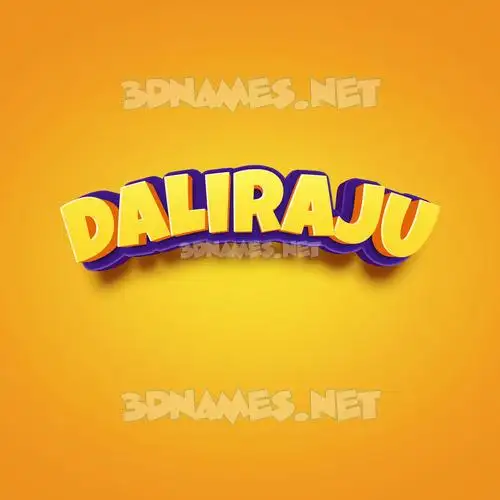 daliraju in Orange Toon style - 3D name wallpaper daliraju in Orange Toon style - 3D name wallpaper