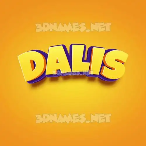 dalis in Orange Toon style - 3D name wallpaper dalis in Orange Toon style - 3D name wallpaper