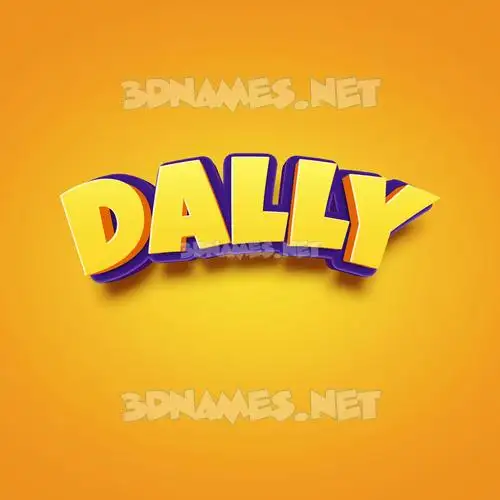 dally in Orange Toon style - 3D name wallpaper dally in Orange Toon style - 3D name wallpaper