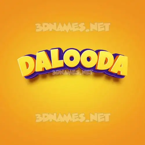 dalooda in Orange Toon style - 3D name wallpaper dalooda in Orange Toon style - 3D name wallpaper