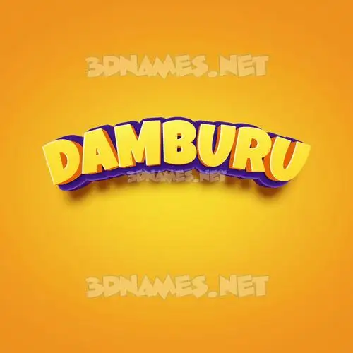 damburu in Orange Toon style - 3D name wallpaper damburu in Orange Toon style - 3D name wallpaper