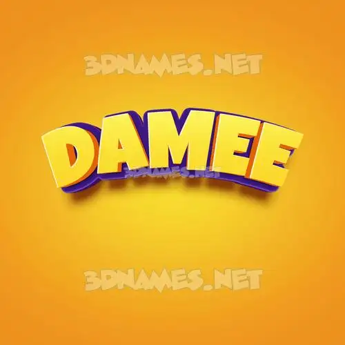 damee in Orange Toon style - 3D name wallpaper damee in Orange Toon style - 3D name wallpaper