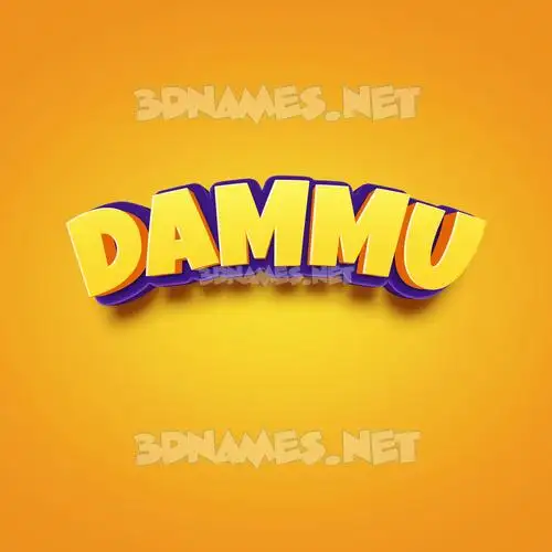dammu in Orange Toon style - 3D name wallpaper dammu in Orange Toon style - 3D name wallpaper