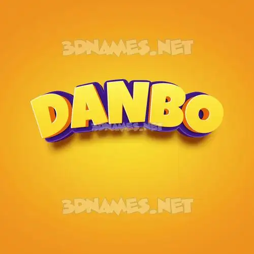 danbo in Orange Toon style - 3D name wallpaper danbo in Orange Toon style - 3D name wallpaper