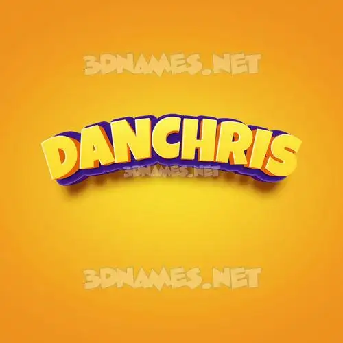 danchris in Orange Toon style - 3D name wallpaper danchris in Orange Toon style - 3D name wallpaper