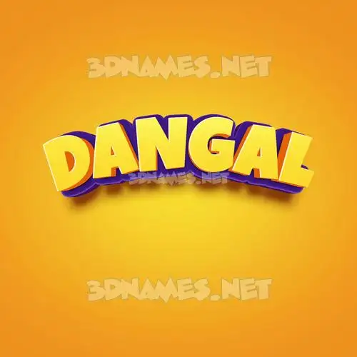 dangal in Orange Toon style - 3D name wallpaper dangal in Orange Toon style - 3D name wallpaper