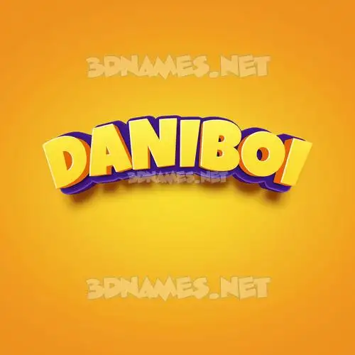 daniboi in Orange Toon style - 3D name wallpaper daniboi in Orange Toon style - 3D name wallpaper