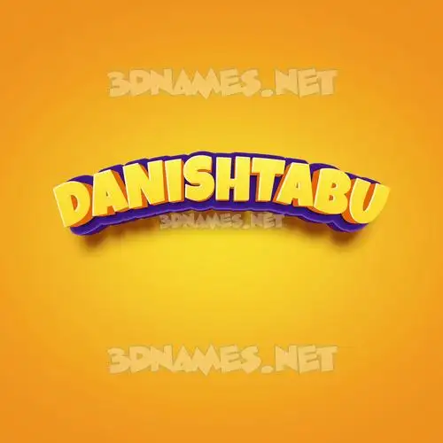 danishtabu in Orange Toon style - 3D name wallpaper danishtabu in Orange Toon style - 3D name wallpaper