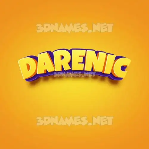 darenic in Orange Toon style - 3D name wallpaper darenic in Orange Toon style - 3D name wallpaper
