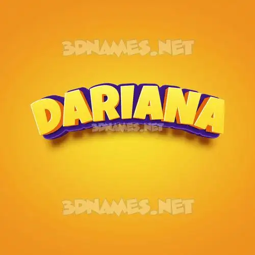 dariana in Orange Toon style - 3D name wallpaper