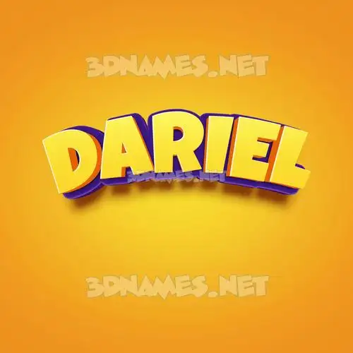 dariel in Orange Toon style - 3D name wallpaper dariel in Orange Toon style - 3D name wallpaper