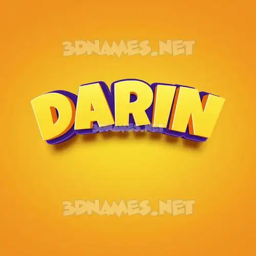 darin in Orange Toon style - 3D name wallpaper darin in Orange Toon style - 3D name wallpaper
