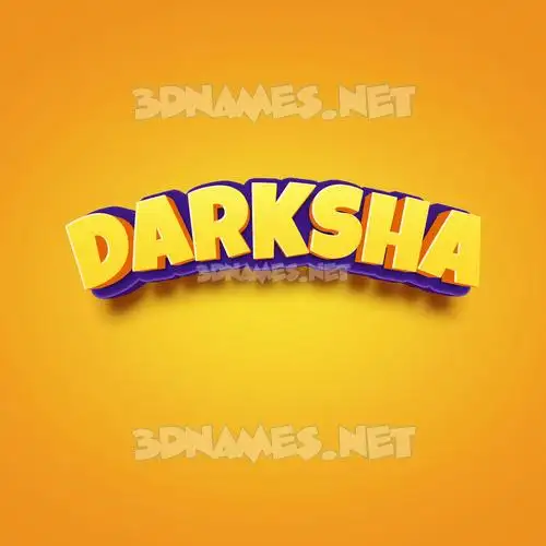 darksha in Orange Toon style - 3D name wallpaper darksha in Orange Toon style - 3D name wallpaper