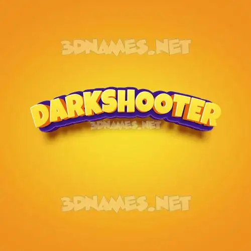 darkshooter in Orange Toon style - 3D name wallpaper