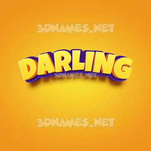 darling in Orange Toon style - 3D name wallpaper darling in Orange Toon style - 3D name wallpaper