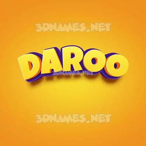 daroo in Orange Toon style - 3D name wallpaper daroo in Orange Toon style - 3D name wallpaper