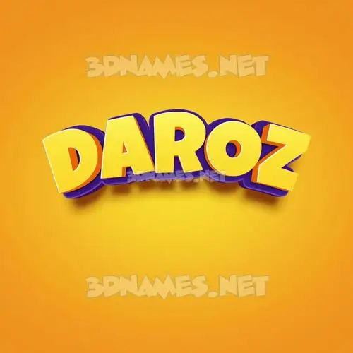 daroz in Orange Toon style - 3D name wallpaper daroz in Orange Toon style - 3D name wallpaper