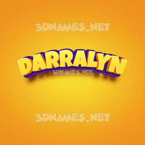 darralyn in Orange Toon style - 3D name wallpaper