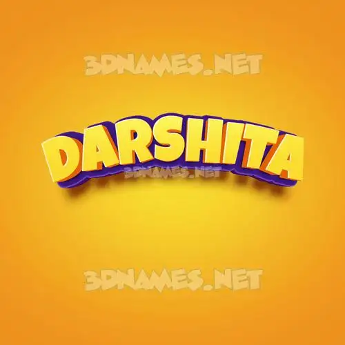 darshita in Orange Toon style - 3D name wallpaper