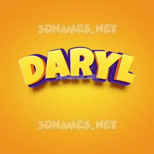 daryl in Orange Toon style - 3D name wallpaper daryl in Orange Toon style - 3D name wallpaper