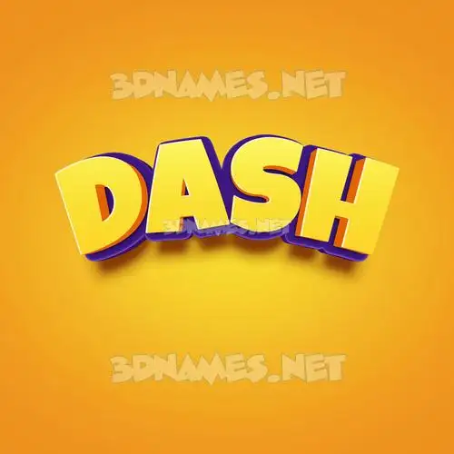 dash in Orange Toon style - 3D name wallpaper dash in Orange Toon style - 3D name wallpaper
