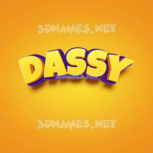 dassy in Orange Toon style - 3D name wallpaper dassy in Orange Toon style - 3D name wallpaper