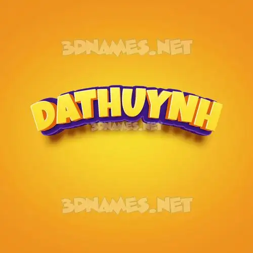 dathuynh in Orange Toon style - 3D name wallpaper dathuynh in Orange Toon style - 3D name wallpaper