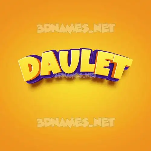 daulet in Orange Toon style - 3D name wallpaper daulet in Orange Toon style - 3D name wallpaper