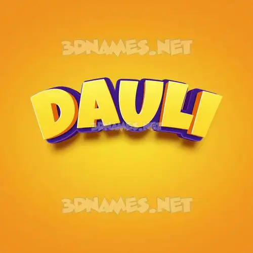 dauli in Orange Toon style - 3D name wallpaper dauli in Orange Toon style - 3D name wallpaper