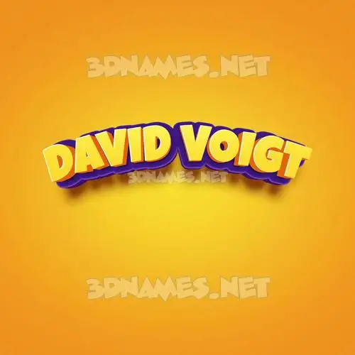 david voigt in Orange Toon style - 3D name wallpaper david voigt in Orange Toon style - 3D name wallpaper