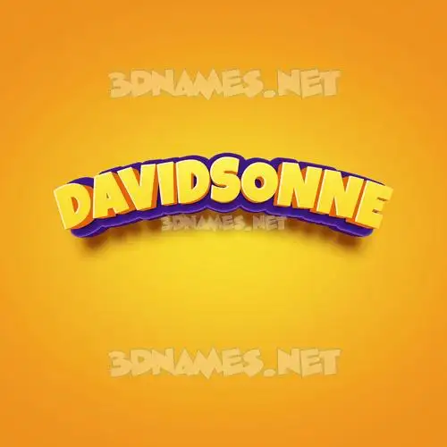 davidsonne in Orange Toon style - 3D name wallpaper davidsonne in Orange Toon style - 3D name wallpaper