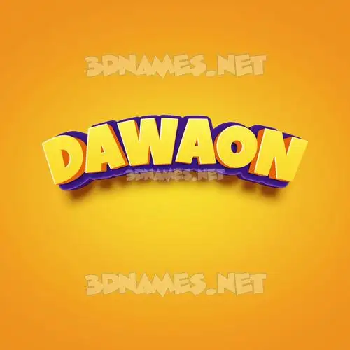 dawaon in Orange Toon style - 3D name wallpaper dawaon in Orange Toon style - 3D name wallpaper