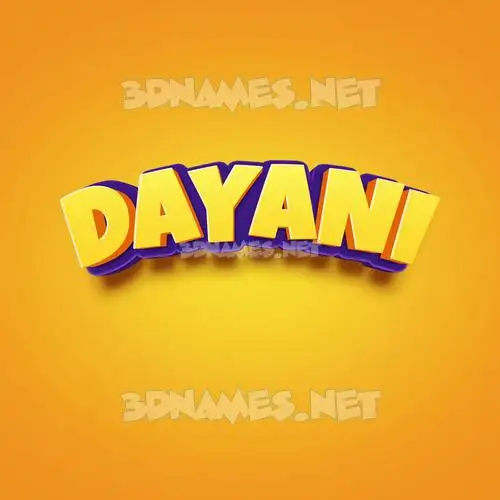 dayani in Orange Toon style - 3D name wallpaper