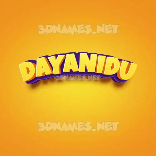 dayanidu in Orange Toon style - 3D name wallpaper dayanidu in Orange Toon style - 3D name wallpaper