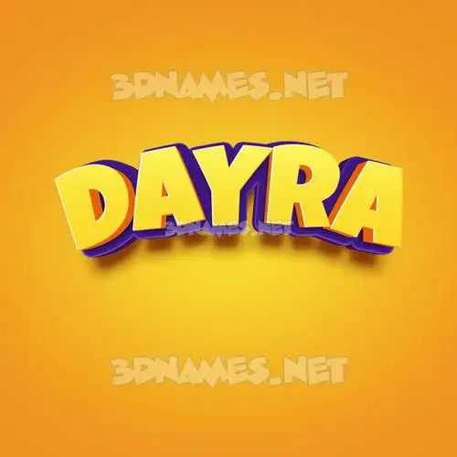 dayra in Orange Toon style - 3D name wallpaper dayra in Orange Toon style - 3D name wallpaper