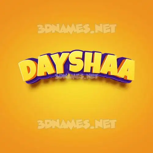 dayshaa in Orange Toon style - 3D name wallpaper dayshaa in Orange Toon style - 3D name wallpaper
