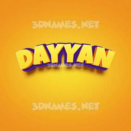dayyan in Orange Toon style - 3D name wallpaper dayyan in Orange Toon style - 3D name wallpaper
