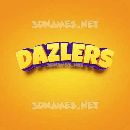 dazlers in Orange Toon style - 3D name wallpaper dazlers in Orange Toon style - 3D name wallpaper