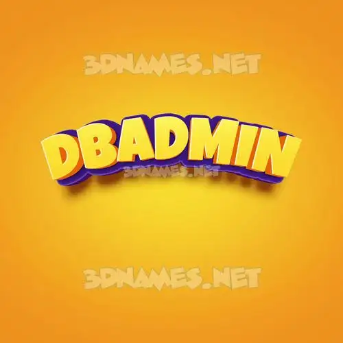 dbadmin in Orange Toon style - 3D name wallpaper dbadmin in Orange Toon style - 3D name wallpaper