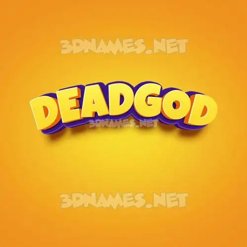 deadgod in Orange Toon style - 3D name wallpaper deadgod in Orange Toon style - 3D name wallpaper